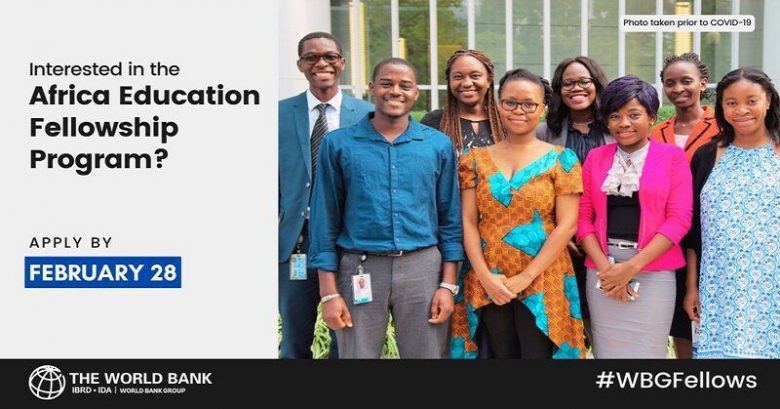 World Bank Group-Africa Education Fellowship Program 2022,Education Fellowship Program 2022, WBG fellowship 2022, International fellowship program, Research fellowships, Postgraduate fellowship opportunity,