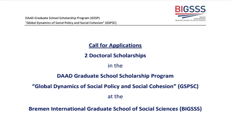 DAAD GSPSC International Scholarship for phD Students