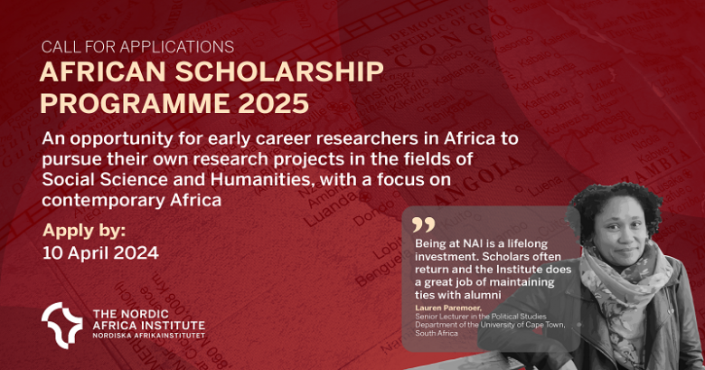 The Nordic Africa Institute Scholarship Programme for Early-Career Researchers